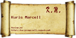 Kuris Marcell névjegykártya